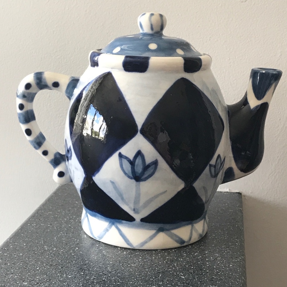 NEW Anthropologie Cottagecore Tea Pot Kettle + Organizer or Plant Wall Basket! - Picture 3 of 9
